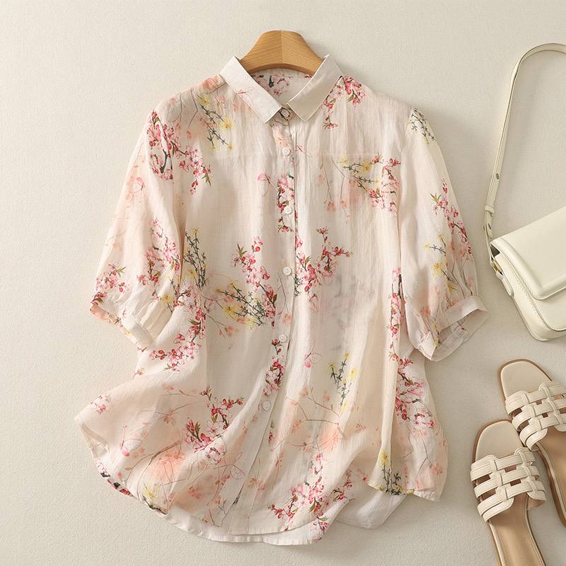 Flora Cotton Gauze Blouse