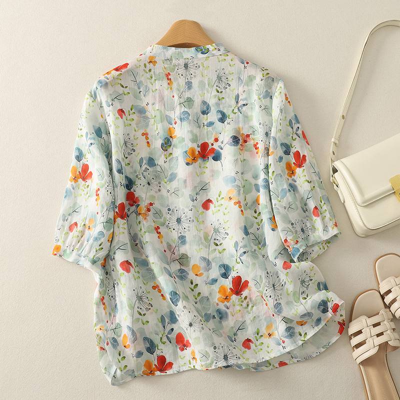 Flora Cotton Gauze Blouse