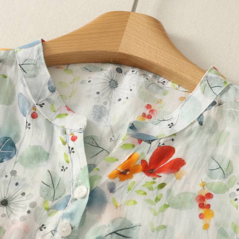 Flora Cotton Gauze Blouse