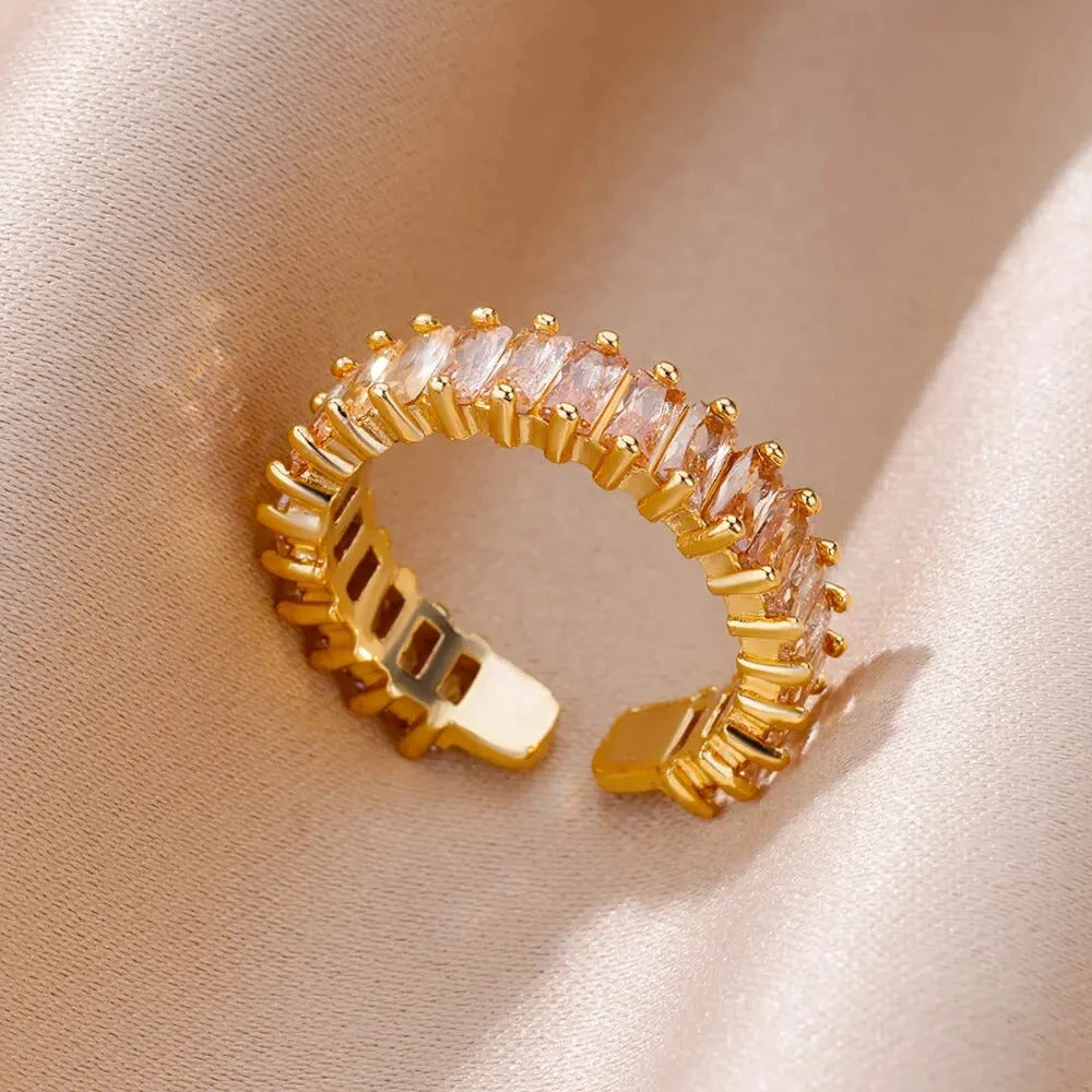 Lina Tapered Crystal Ring