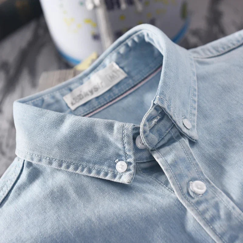Easy Denim Button-Up Shirt