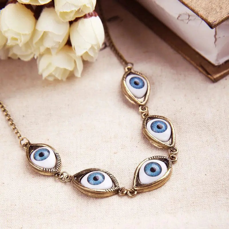 Orla Linked Eye Charm Necklace