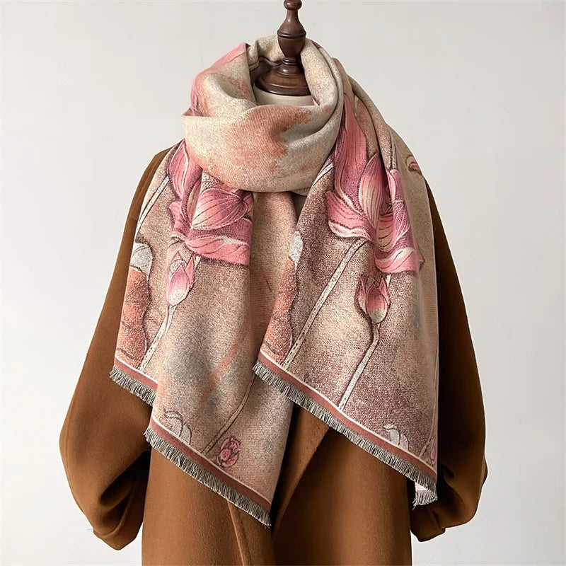 Aurora Blossom Cashmere Scarf