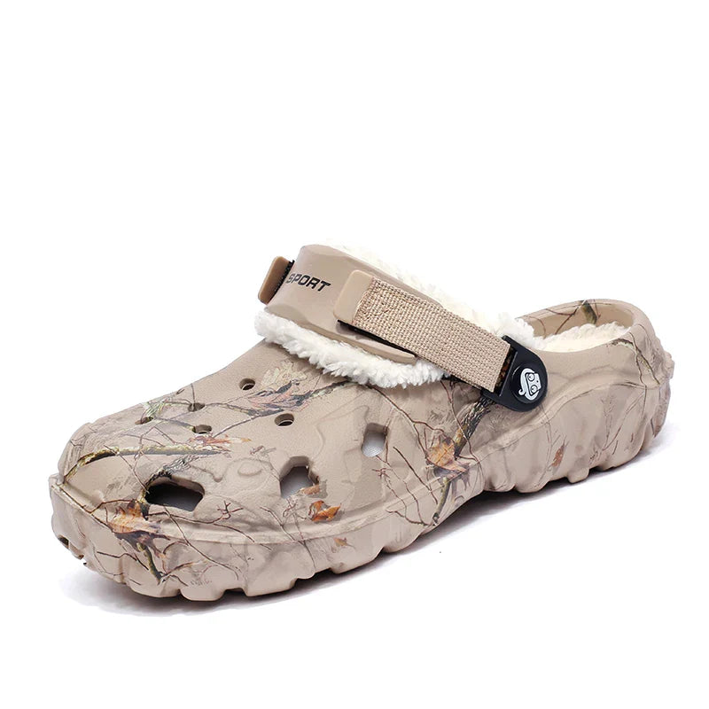 Camo Fleece-Lined Clogs