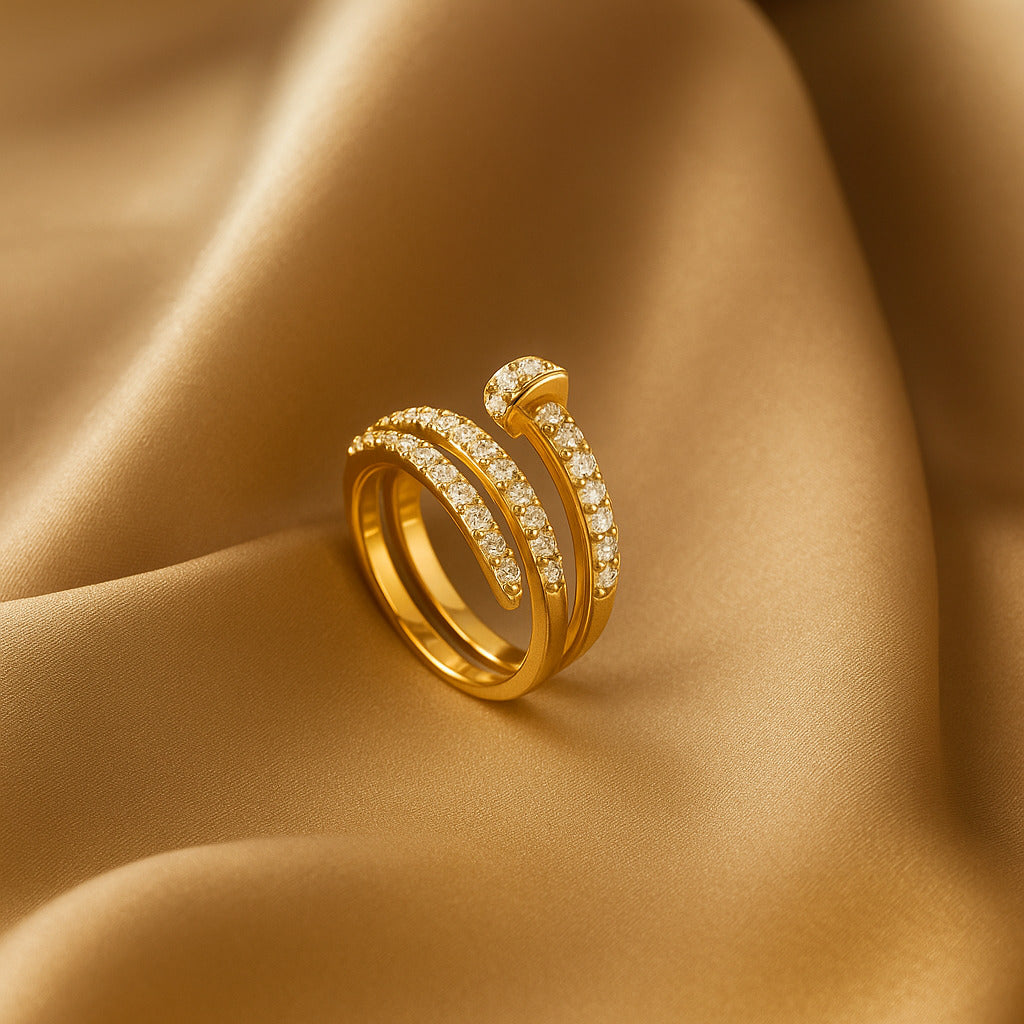 Mira Triple Row Zircon Ring