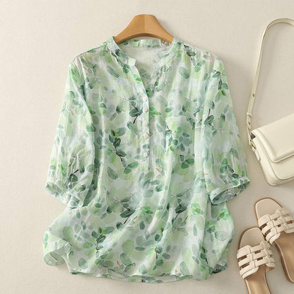 Flora Cotton Gauze Blouse