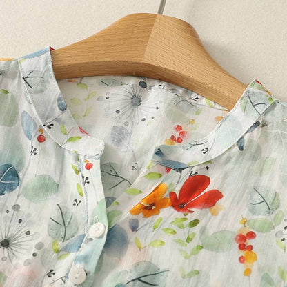 Flora Cotton Gauze Blouse