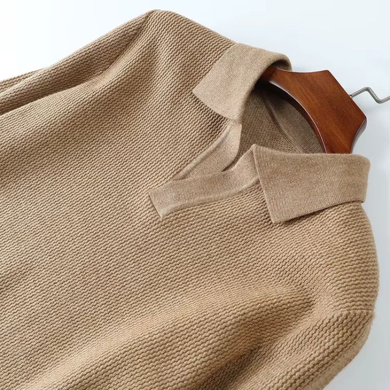 Astor Cashmere Polo Sweater