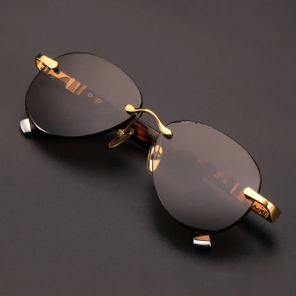 Crystal Rimless Sunglasses
