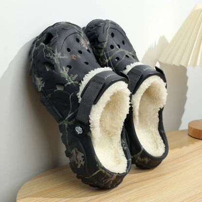 Camo Fleece-Lined Clogs
