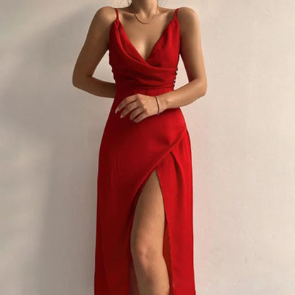 Sophia Satin Slit Night Dress