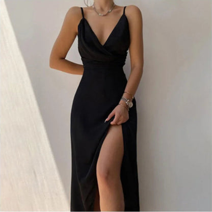 Sophia Satin Slit Night Dress