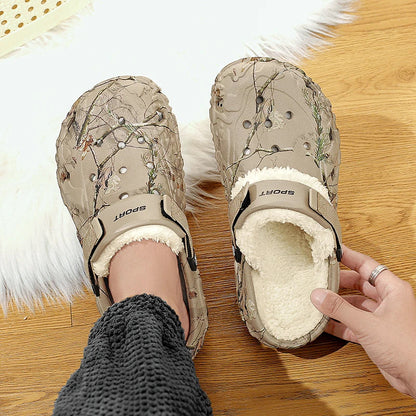 Camo Fleece-Lined Clogs