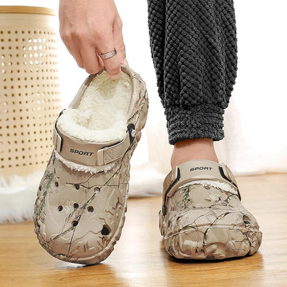 Camo Fleece-Lined Clogs