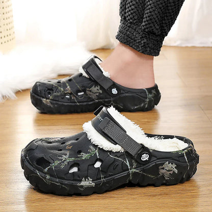 Camo Fleece-Lined Clogs