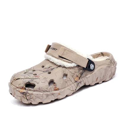 Camo Fleece-Lined Clogs