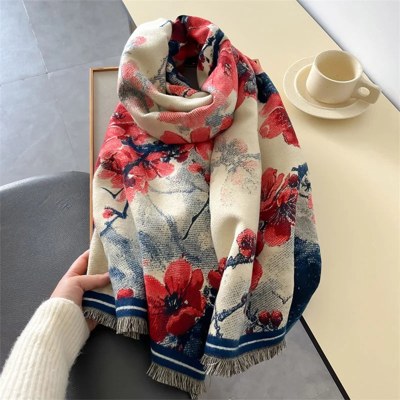 Aurora Blossom Cashmere Scarf