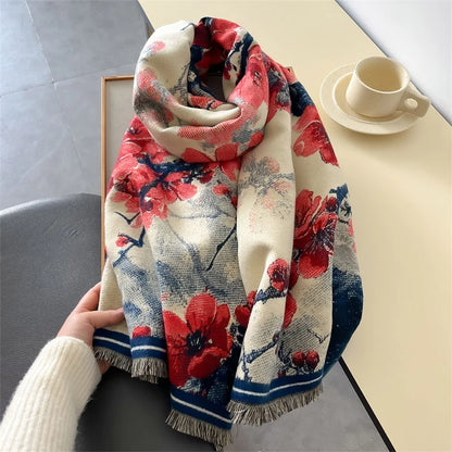 Aurora Blossom Cashmere Scarf